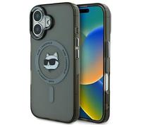 CG Mobile Coque iPhone 16 6,1" Karl Lagerfeld KLHMP16SHLSCHK Rigide IML Metal Choupette Head Noir
