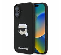 Karl Lagerfeld Housse silicone Karl Head Noir pour MagSafe iPhone 16