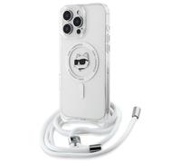 Étui Karl Lagerfeld pour iPhone 16 Pro Max 6.9 étui rigide transparent IML Choupette Head & Cord Magsafe