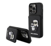 CG MOBILE Karl Lagerfeld Saffiano Étui Rigide avec Fentes pour Cartes et Support Karl Legerfeld
