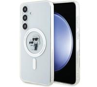 CG MOBILE Karl Lagerfeld Samsung Galaxy S24 Coque arrière Transparente IML Coque Rigide Compatible avec MagSafe Galaxy S24, (S926- Galaxy S24 Plus)