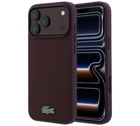 CG Mobile Lacoste Coque iPhone 18 Pro MagSafe Petit Pique Bordeaux Logo