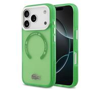 CG MOBILE Lacoste Coque pour iPhone 17 Pro Max [compatible avec MagSafe], finition transparente givrée, anti-choc, protection contre les chutes, fine et résistante, protection des ports, vert Estragon