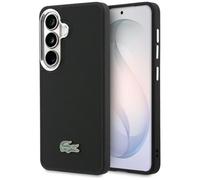 CG MOBILE Lacoste Étui de protection Full Wrap Petit Piqué Compatible avec MagSafe pour Samsung Galaxy S26 (Noir)