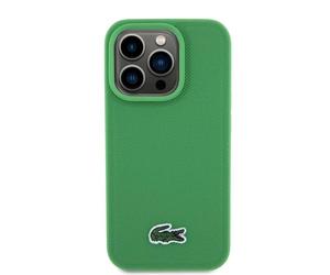 CG MOBILE Lacoste HC Magsafe Iconic Petit Logo imprimé en polyuréthane pour iPhone 15 Pro Max, Couleur Verte