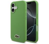 CG MOBILE Lacoste Iconic Petit Piqué Logo tissé Compatible avec MagSafe Coque pour iPhone 17 (vert)