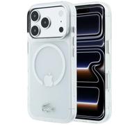 CG MOBILE Lacoste IML Coque givrée compatible avec MagSafe pour iPhone 18 Pro / 17 Pro (transparent)