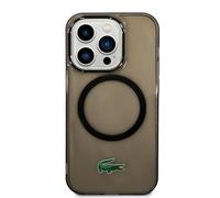 CG MOBILE Lacoste LCHMP15XULOK Coque pour iPhone 15 Pro Max 6,7" Noir Coque Rigide Transparente