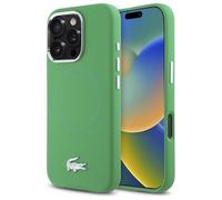 CG MOBILE Lacoste LCHMP16LSMAN Coque pour iPhone 16 Pro 6,3" estragon en silicone avec logo Croco
