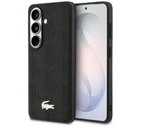 CG MOBILE Lacoste Nomograme Gold Logo Compatible avec MagSafe Coque pour Samsung Galaxy S26 (Noir)