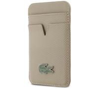 CG MOBILE Lacoste Petit Pique compatible avec le portefeuille MagSafe (taupe)