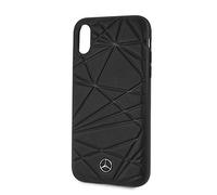 CG MOBILE Mercedes-Benz Coque de Protection Rigide en Cuir véritable pour iPhone XR Motif Twister Protection Contre Les Chutes Ports Facilement accessibles Produit sous Licence Officielle Noir