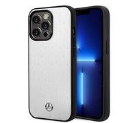 CG MOBILE Mercedes-Benz Coque en Aluminium avec Motif étoiles léger/Anti-Chute/élégant/Protection complète/Classique Compatible avec iPhone 14 Pro 6,1" (Argent)