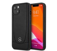 CG MOBILE Mercedes-Benz Coque pour iPhone 14 Plus en Cuir véritable avec perfora