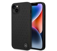 CG MOBILE Mercedes-Benz Étui en Cuir véritable avec Motif étoiles pour iPhone 14 Max Noir