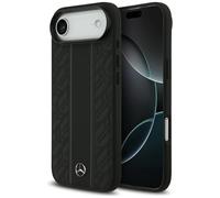 CG Mobile Coque cuir Mercedes - rayures feuilles de laurier, compatible MagSafe - iPhone 17 Air noir