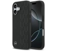 CG MOBILE Mercedes Coque de protection en cuir compatible avec MagSafe pour iPhone 17 (noir)