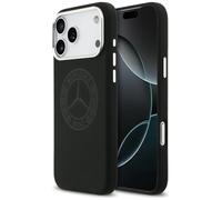 Housse IPhone 17 Pro Max Mercedes Silicorne Noir Vintage Logo MagSafe
