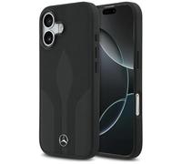 CG MOBILE Mercedes Étui en cuir The Move compatible avec MagSafe pour iPhone 17 (noir)