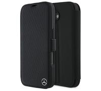 CG Mobile Mercedes MEBKP16S23RBGVK Coque pour iPhone 16 6,1" Noir Produit sous Licence Imitation Cuir Bois