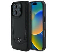 Mercedes-Benz Étui pour iPhone 16 Pro Max 6.9 – rigide, noir – Leather Urban