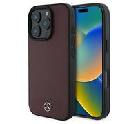 CG Mobile Mercedes MEHMP16X23RBARR Étui de Protection pour iPhone 16 Pro Max 6,9" Rouge Texturé et Cuir uni