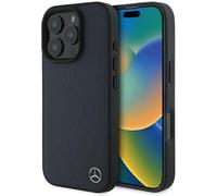 CG Mobile Mercedes MEHMP16X23RBGVV Étui pour iPhone 16 Pro Max 6,9" Marine MB Bois Imitation Cuir