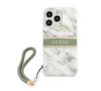 CG MOBILE PC/TPU Case Marbre Design et Bande avec Bande en Nylon pour Iphone 13 Pro (6,1 Pouces) - Vert