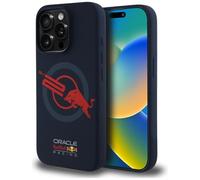 CG MOBILE Red Bull HC Coque en silicone ORBR20 avec logo rouge pour iPhone 15 Pro Max, compatible avec MagSafe Marine