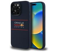 CG MOBILE Red Bull RBHMP15L24SIHSRV Coque pour iPhone 15 Pro 6,1" sous licence en silicone avec logo horizontal compatible MagSafe Bleu marine