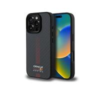 CG MOBILE Red Bull RBHMP16L24CFGSMK Coque pour iPhone 16 Pro 6,3" Noir Barre d'alimentation en fibre de carbone compatible avec MagSafe