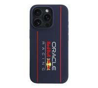CG MOBILE Red Bull RBHMP16L24SIOLRV Coque pour iPhone 16 Pro 6,3" sous licence en silicone avec logo vertical Compatible MagSafe Bleu marine