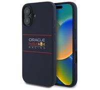CG MOBILE Red Bull RBHMP16M24SIHSRV Coque pour iPhone 16 Plus 6,7" Bleu Marine Licence Silicone Logo horizontal Compatible avec MagSafe