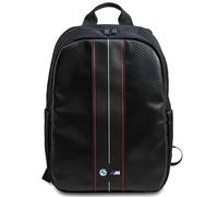CG MOBILE Sac à dos BMW BMBP15COMSCAKR - 16" - Noir/carbone - Rayures rouges, Noir, 16"