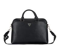 Guess Sacoche pour ordinateur portable 15"" avec poche zippée grainée et logo triangulaire (noir)
