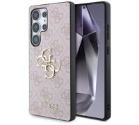 CG Mobile sous Licence Guess Coque pour S25 Noir Grained Big 4G Logo Small Classic Logo