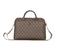 CG Mobile Sacoche pour ordinateur portable Guess 15" 4G - fermeture éclair, logo triangle - marron