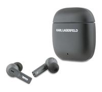 CG Mobile TWS Karl Lagerfeld Casque avec Logo en métal (ANC/ENC) (Noir)