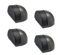 CG PLUS Lot de 4 butées de porte de sol avec coussinet en caoutchouc en forme de demi-cercle, protection murale (5,1 cm, gris foncé)