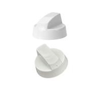 CG94 Bouton pour plaques de cuisson et fours - universel - plus kit de 3 raccords - couleur blanche