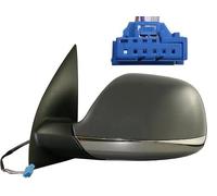 CG94 Rétroviseur électronique thermique gauche [côté conducteur] pour voiture : AMAROK - Coque à peindre - Base noire - Connecteur 6 trous 5 broches - Verre ASF.