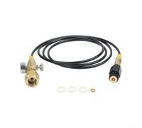 CGA-320 Adaptateur de remplissage rapide pour Sodastream, tuyau haute pression de 2 m avec valve à aiguille, compatible avec cylindres de CO2 de 5/20/50 livres, kit de raccordement en cuivre en