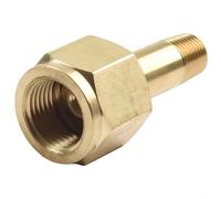 CGA-320 Écrou d'entrée de régulateur et mamelon de 5,1 cm avec rondelle | Raccord de connecteur de bouteille de gaz en laiton pour réservoirs de dioxyde de carbone | Finition dorée