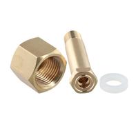 Cga-320 NPT 1/4" Régulateur de gaz avec écrou d'entrée + kit de montage avec rondelle en cuivre - Connecteur de soupape réducteur de pression pour soudage de systèmes de gaz industriels