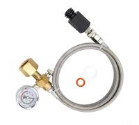 CGA320 Tuyau adaptateur d'eau de soda 150 cm en acier inoxydable pour Fizzi Touch JET pour bouteille aqua Fizz Blue pour genesis pour source Compatible avec les réservoirs de 5 à 50 lb