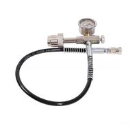 CGA347 Jauge de plongée avec tuyau haute pression de 61 cm évalué 6000 PSI pour décantation et contrôle de pression du gaz en toute sécurité