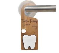 CGACCSD Baby Tooth Holder Suspension de porte en bois avec fente pour argent pour collection enfant Souvenir décoratif