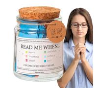 CGACCSD Bocal de Prières, Versets Colorés de la Bible, Notes d'Inspiration avec Code Couleur Bénédictions de Dévotion Quotidienne pour les Hommes et la Souvenir pour la Fête des Mères et le Baptême