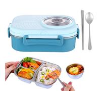 CGACCSD Boîte à sandwich en acier inoxydable - Boîte à repas à 3 compartiments - Boîte à portable - Pour l'école, le bureau, les, les étudiants, les chauffeurs de camion, le fitness, les