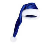 CGACCSD Chapeau de Père Noël 75 cm de long - Chapeau de Noël en velours doux avec passepoil blanc - Accessoire de tête pour fête du Nouvel An Carnaval Fête des pins Fête d'hiver Mascarade